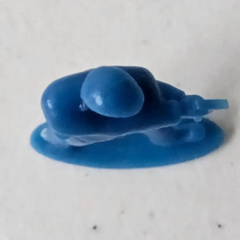 Vintage Blue plastic Figure Police Officer‎ Man Solider With Pistol